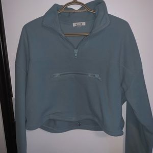 Half Zip Mock Neck Sweatshirt